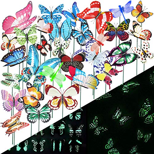 Butterfly Stakes, 50pcs 11.5inch for Garden Decoration