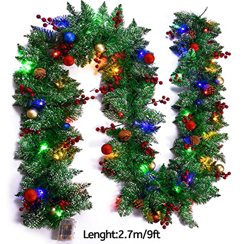 9ft Christmas Decorations Garland with 50 Lights