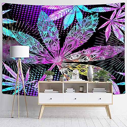 Psychedelic Leaf Tapestry for Wall Decor 60x40"