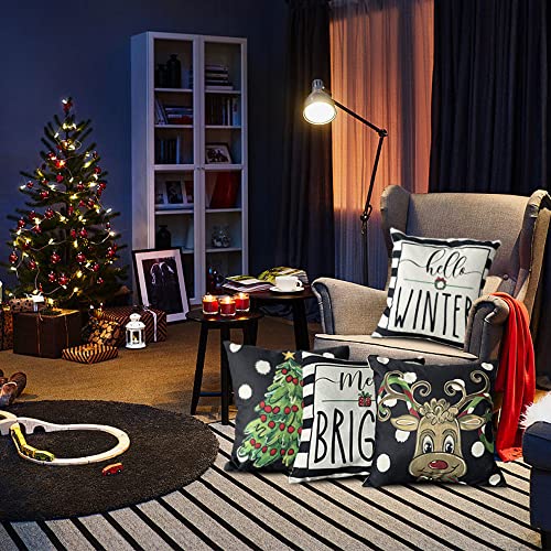 Set of 4 Christmas Pillow Covers 18X18 Inch