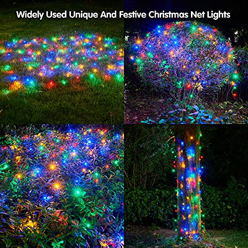 160 LED Net Lights Outdoor Christmas Decorations Lights 4ftx7ft,