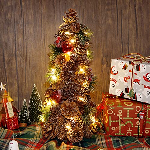 16 Inch Pre-Lit Table Top Christmas Tree Decoration