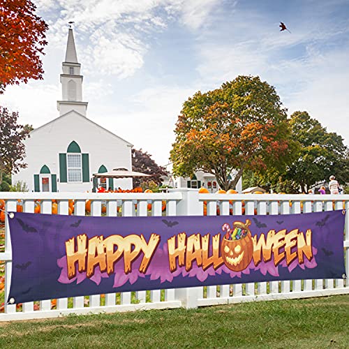 Large Banner Happy Halloween Decorations  120" x 20"