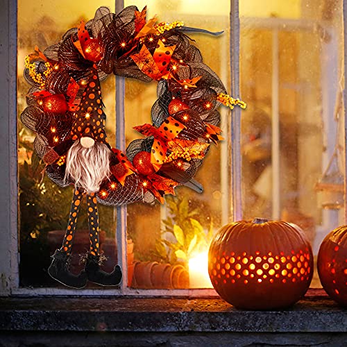 Halloween Wreaths w/ 30 LEDs for Home Decoration
