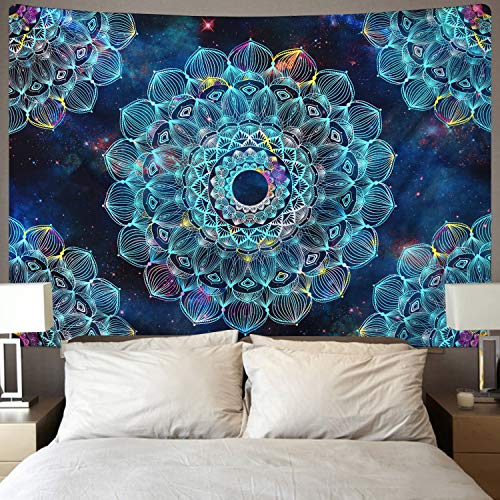 Blue Floral Mysterious Flower Tapestry for Wall Decor