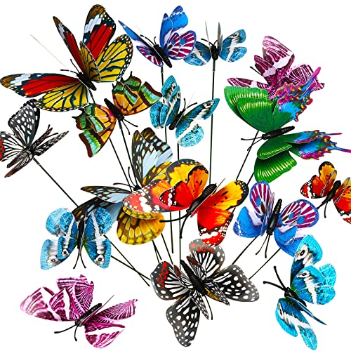 Butterfly Stakes, 50pcs 11.5inch for Garden Decoration