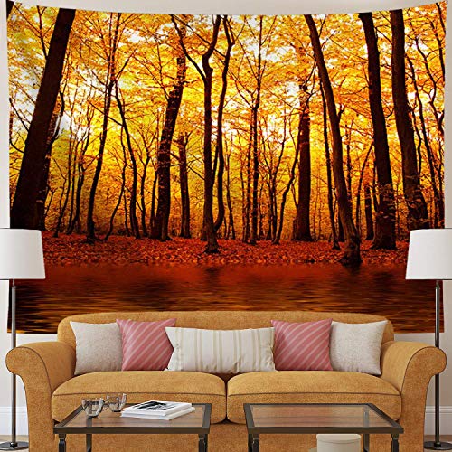 Autumn Yellow Forest Tapestry