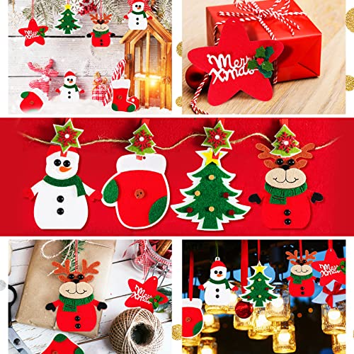 24 Pieces Christmas Tree Hanging Decoration Felt Ornaments