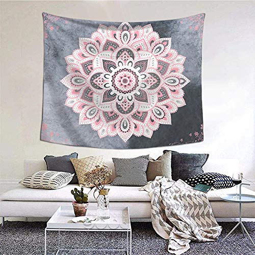 Psychedelic Mandala Wall Hanging Tapestry (51 x 60 Inches)