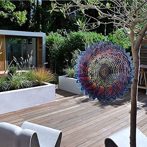 3D Mandala Wind Spinner Stainless Steel