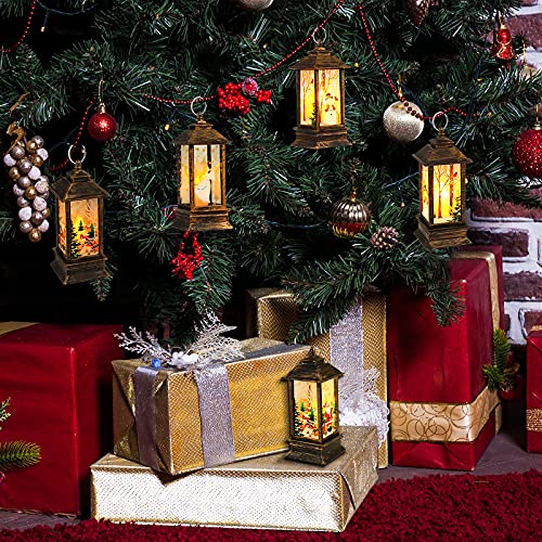 8 Pieces Mini Christmas Lanterns Decoration