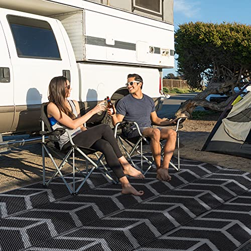 Modern Reversible Mats, Plastic Straw Area Rug 5'x8'