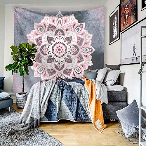 Psychedelic Mandala Wall Hanging Tapestry (51 x 60 Inches)