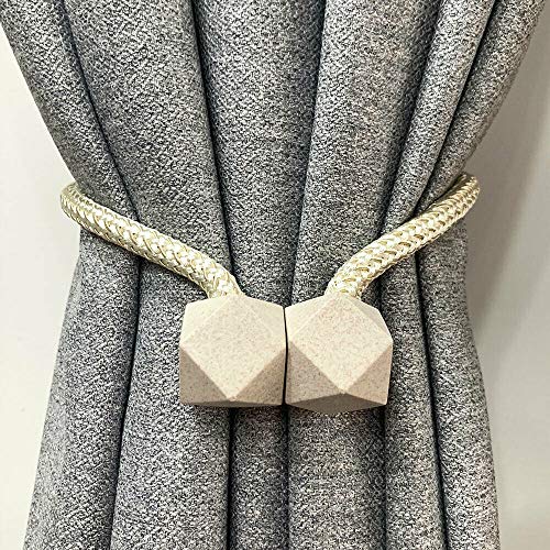 Magnetic Curtain Tiebacks- 2 pcs Beige European Style
