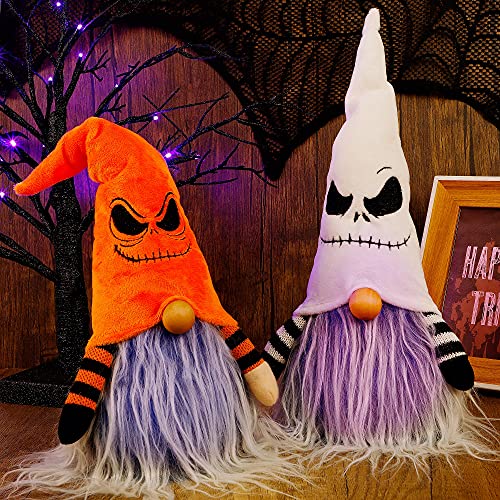 2 Pack Halloween Decorations 14" Lighted Plush Gnomes