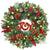 Christmas Wreaths for Front Door, 24 Inch Pre-lit w/ 50 LED Lights Battery Operated