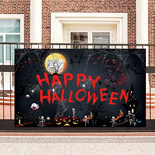 Happy Halloween Hanging Extra Large Fabric Sign Background Banner