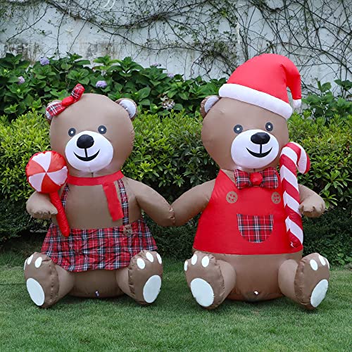 5.5FT Blowup Christmas Inflatable Decorations w/ LEDs