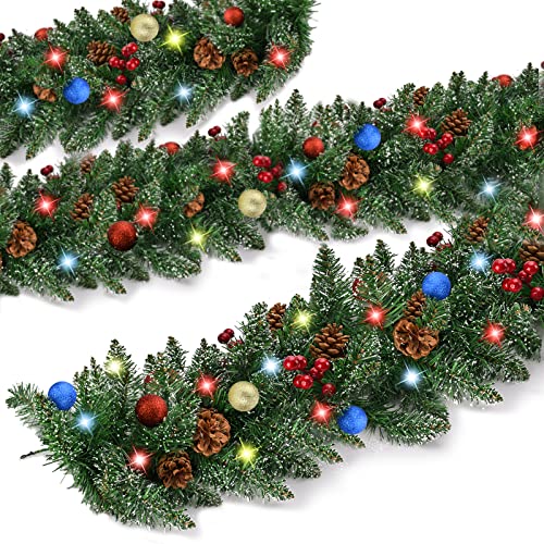 9ft Christmas Decorations Garland with 50 Lights