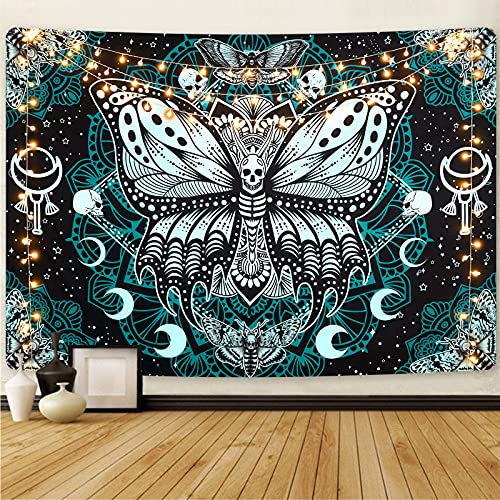 Death Moth Skull Tapestry