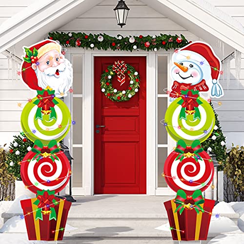 Yard Sign with LED Lights - 51” Christmas Decoration