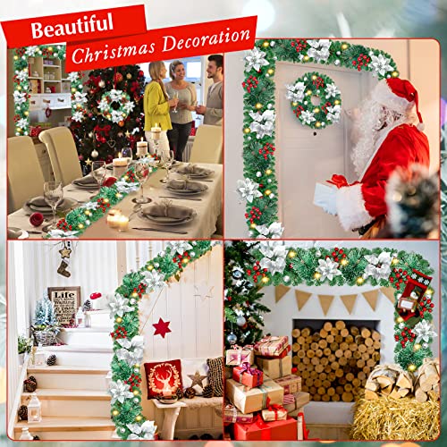 Pre-lit Artificial Christmas Garland Decoration