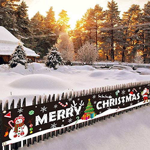 Large Merry Christmas Banner