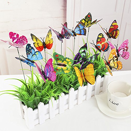 Butterfly Stakes, 50pcs 11.5inch for Garden Decoration