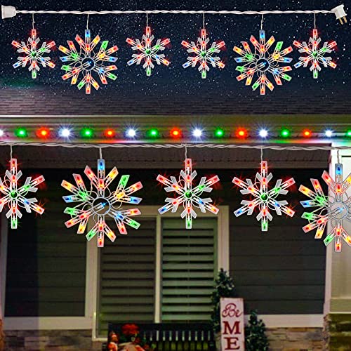 100 Count 8.5FT Connectable Christmas Snowflake Lights