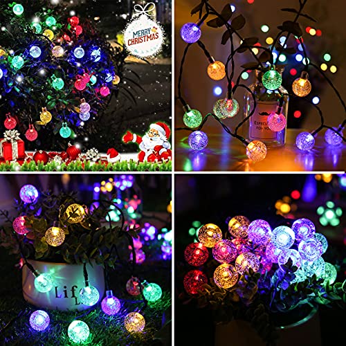 40 Feet Christmas Crystal Globe Solar String Lights - 100 Leds