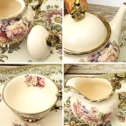 15 Pieces British Porcelain Tea/Coffee Set- Big Tea Cup