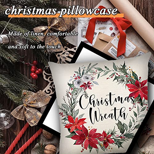 Set of 4 Christmas Pillow Covers 18X18 Inch