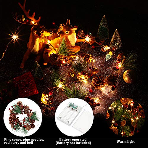 2 Pieces 6.5 Feet 20 LED Christmas String Lights