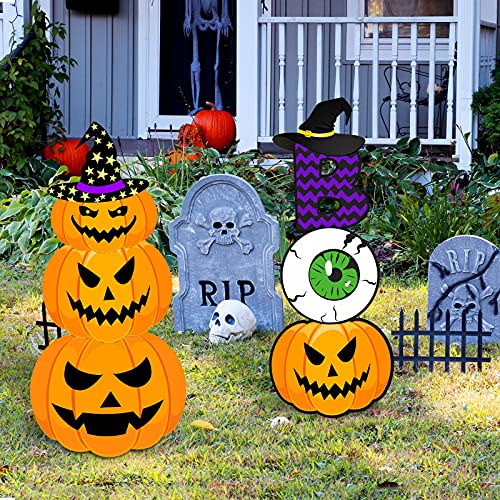 6 Pieces Halloween Yard Stake Signs Decoration