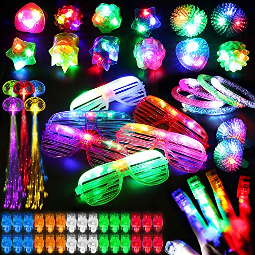 Limed Edition Holiday Bundle! 78PCs LED Light Up Glow In The Dark Party Favors