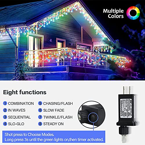 Curtain Lights for Decorations, 10 Ft Connectable String Lights with 8 Twinkle Modes Led Fairy Lights