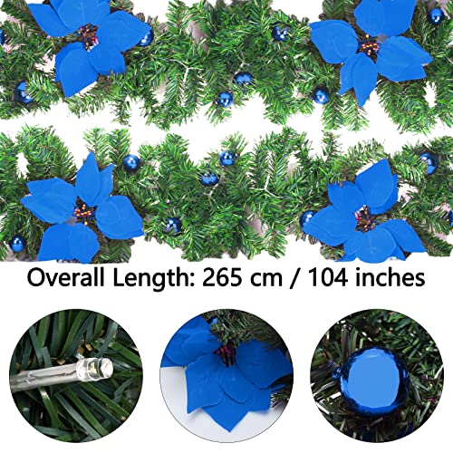 Artificial Christmas Garland Lights w/ 30 LED Battery Operated