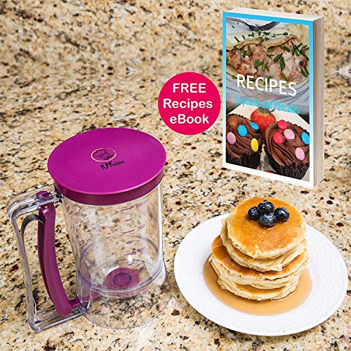 Pancake Batter Dispenser  Bakeware Maker w/ Measuring Label