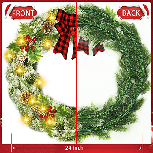 Lighted Christmas Wreath Decoration