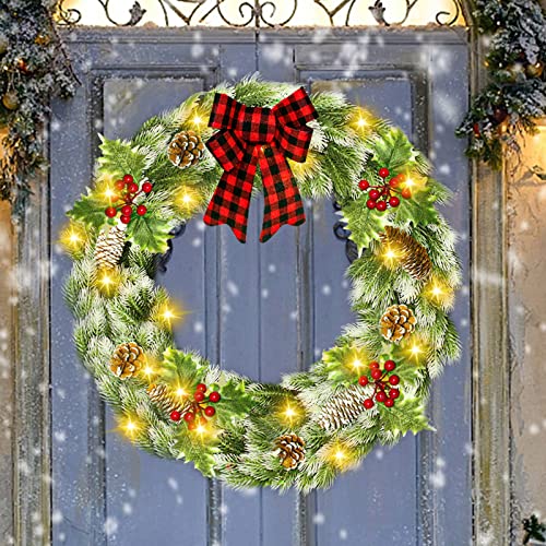 Lighted Christmas Wreath Decoration
