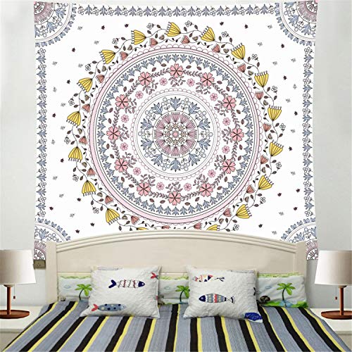 Psychedelic Colorful Seven Chakra Yoga Galaxy Stars Tapestry