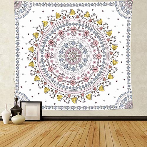 Psychedelic Colorful Seven Chakra Yoga Galaxy Stars Tapestry