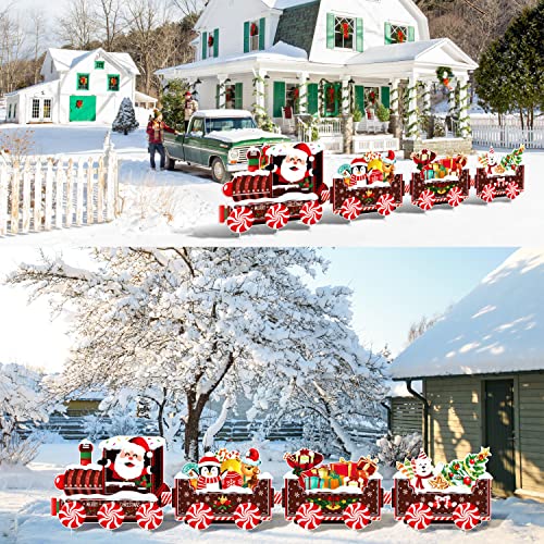 Large Size 79.13" Christmas Train Yard Decorations