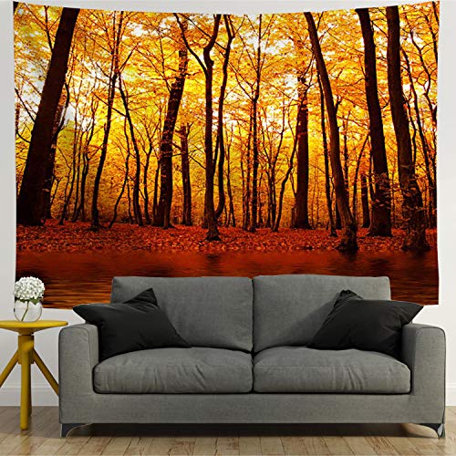 Autumn Yellow Forest Tapestry