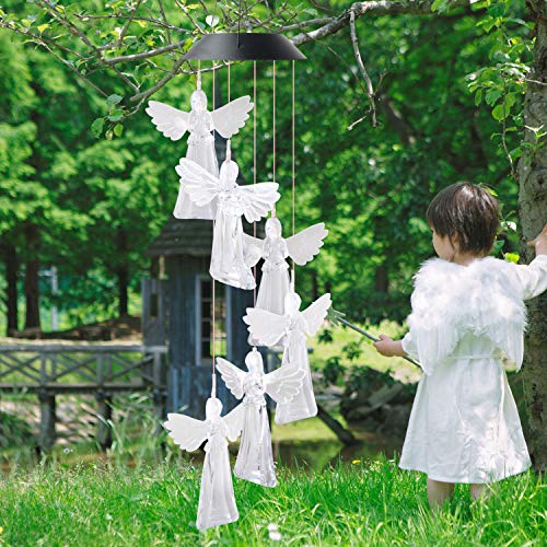 Angel String Light red top Gardening Light up Wind Chimes