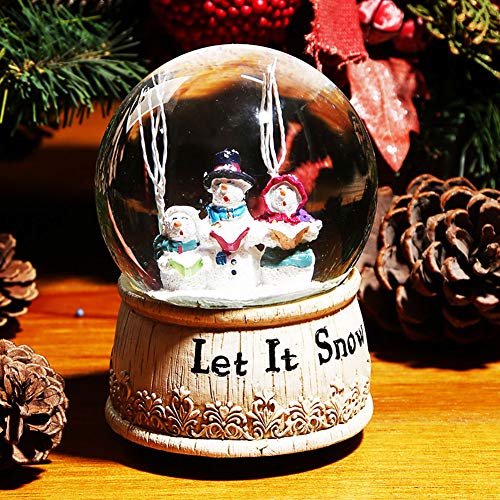 Musical Snow Globe Snowman Glitter Dome Polystone Decoration. Plays "Let It Snow"