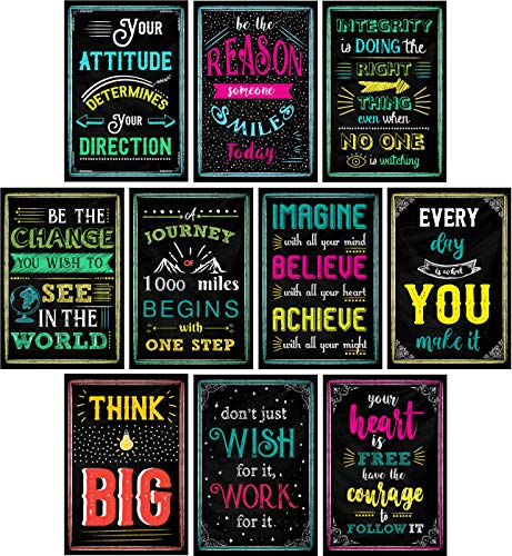 Set of 10 Creative Inspirational Quote Wall Art Motivational Posters