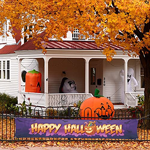 Large Banner Happy Halloween Decorations  120" x 20"