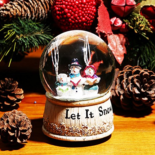 100mm Musical Snow Glitter Water Globe Christmas Decoration