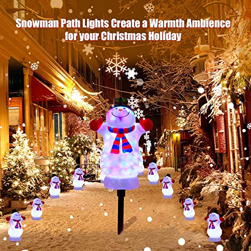 3 Pcs Snowman Christmas Decoration w/  LED-Waterproof, Plug in